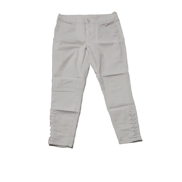 Jennifer Lopez White Mid Rise Skinny Ankle Straight Jeans Size 8 # 12 - Picture 2 of 8